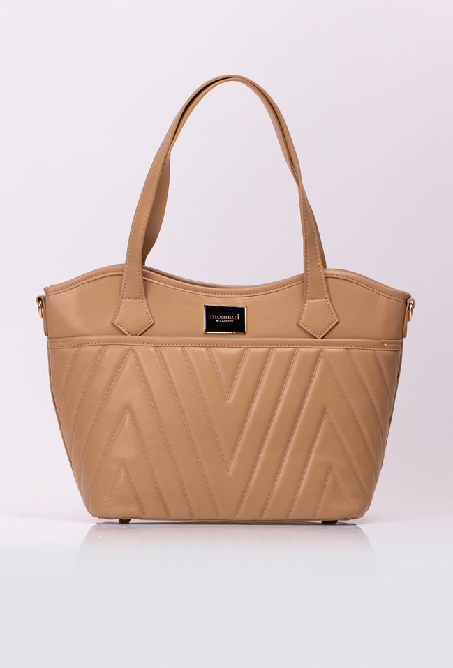 Pikowana torba typu shopper - Monnari