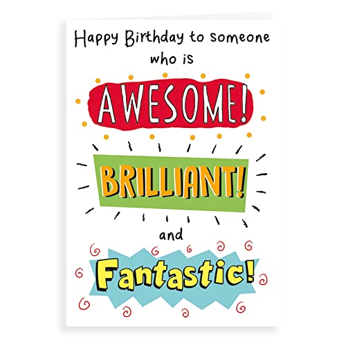 Humor zabawna kartka urodzinowa Niesamowita genialna - 18 x 12,7 cm - Regal Publishing