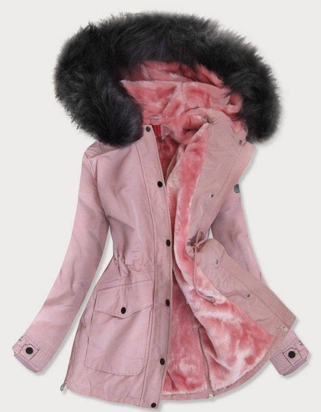 WODOODPORNA PARKA DAMSKA RÓŻOWA (M-176) - LHD