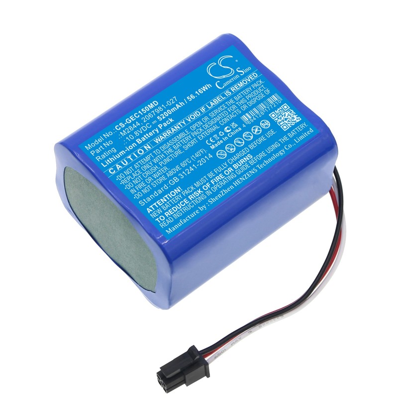 GE Moniteur Carescape Dinamap VC150 / 2067981-027 5200mAh 56.16Wh Li-Ion 10.8V (Cameron Sino)