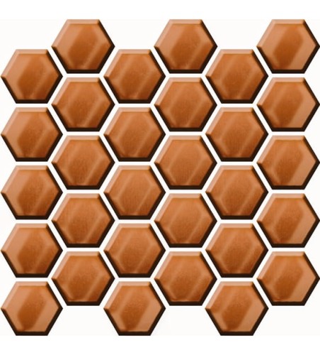 Ceramika Color MOZAIKA COPPER GLASS HEXAGON MOSAIC 25x25,8 CC