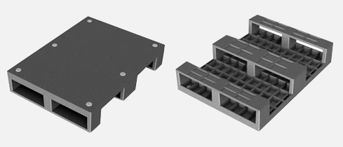 Półpaleta higieniczna czarna 800x600x150mm