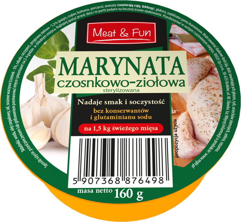 Marynata czosnkowo-ziołowa 145g do grillowania