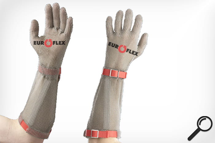 Rękawica stalowa EUROFLEX, 19 cm mankiet