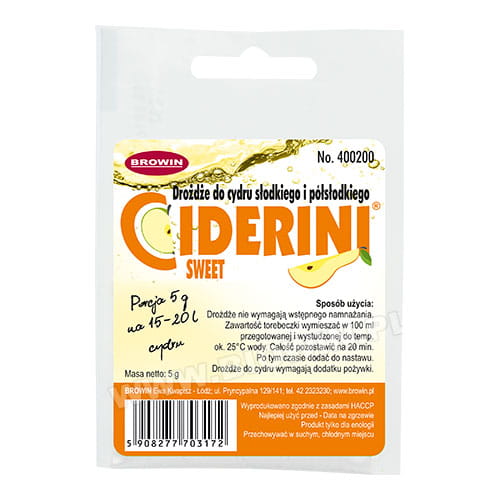 Drożdże do cydru półsłodkiego i słodkiego - 5 g