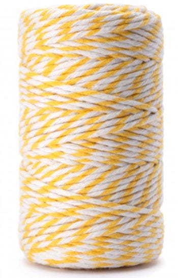 Nici wędliniarskie / przędza  100g kolor biało-żółty