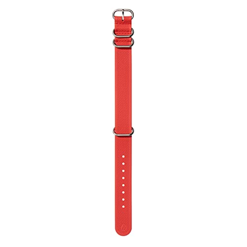 Nixon FKM Rubber NATO wymienny pasek do zegarków z odstępem 20 mm z silikonu i kauczuku w kolorze ognia z klamrą i okuciami ze stali nierdzewnej, BA005-3403-00, Feuer, 20mm