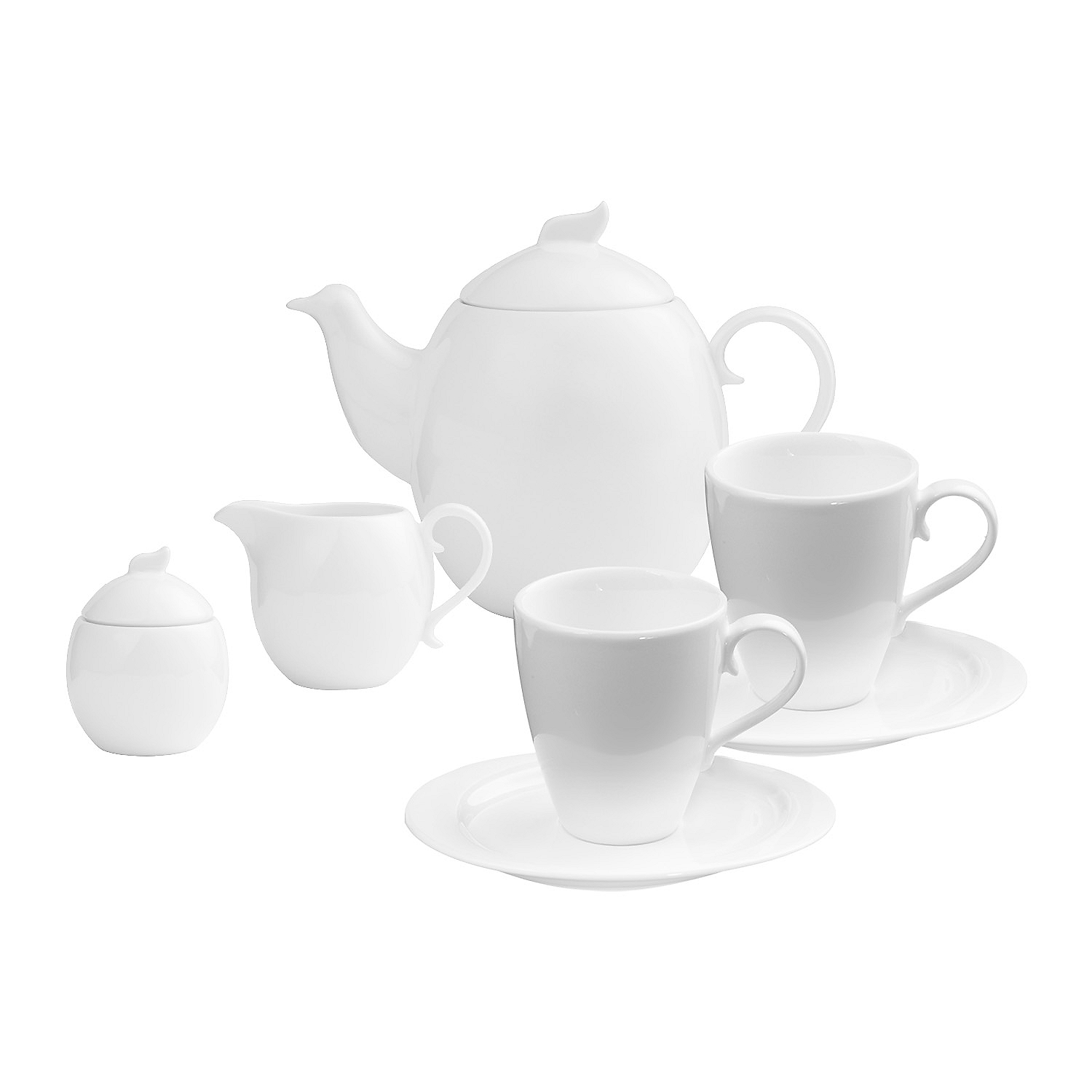 Komplet do kawy i herbaty GIRO, 17 elementów, porcelanowy