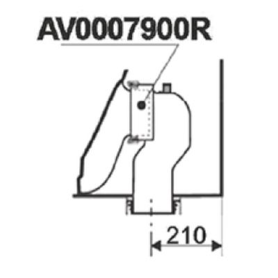 Roca Kolanko do o / pionowego ( 21 cm od ściany ) AV0007900R