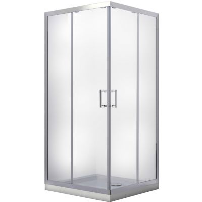 Besco Modern 185 kabina prysznicowa 90 cm kwadratowa chrom/szkło mrożone MK-90-185-M