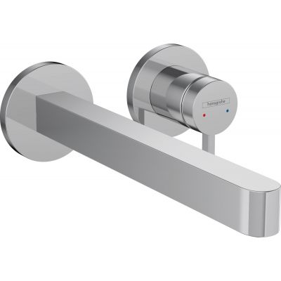 Hansgrohe 76050000 Finoris Jednouchwytowa bateria umywalkowa $86cienna do monta$87u podtynkowego z wylewk$88 22,5 cm element zewn$89trzny chrom