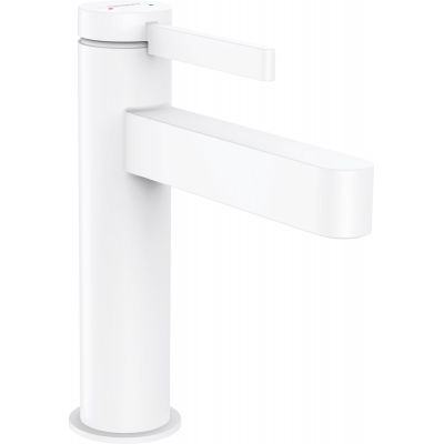 Hansgrohe 76023700 Finoris Jednouchwytowa bateria umywalkowa 110 z kompletem odp$193ywowym Push-Open bia$194y matowy