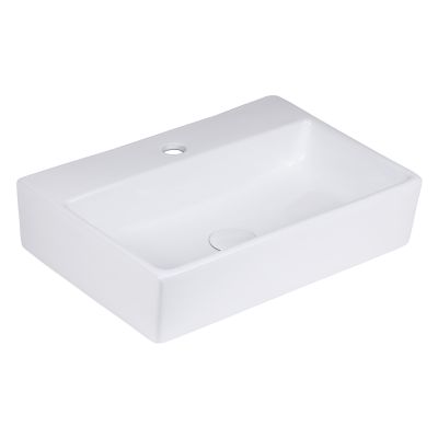 Uptrend Corfu umywalka 51x36 cm nablatowa/ścienna prostokątna biała TR414