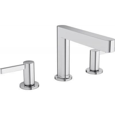 Hansgrohe 76033000 Finoris 3-otworowa bateria umywalkowa 110 z kompletem odp$337ywowym Push-Open chrom