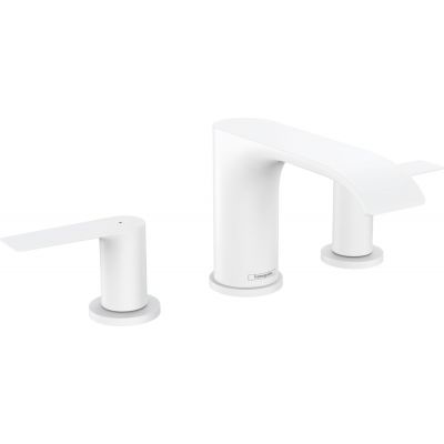 Hansgrohe 75033700 Vivenis 3-otworowa bateria umywalkowa 90 z kompletem odp$157ywowym bia$158y matowy