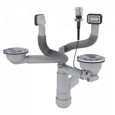 Alveus Armatura z syfonem 2 x 3,5'&apos PUSH-UP automat z przelewem magnetyczny) 1123353)