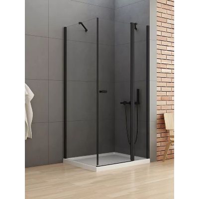 New Trendy New Soleo Black kabina prysznicowa 90x70 cm prostokątna czarny/szkło przezroczyste K-0679