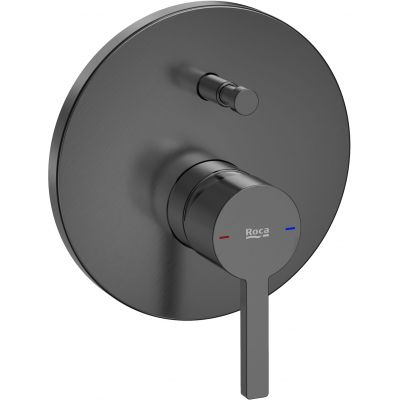 Roca Naia Black bateria prysznicowa podtynkowa czarny szczotkowany A5A2B96NM0