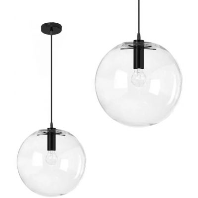 TooLight Lassi lampa wisząca 1x60W APP308-1CP czarna OSW-00340