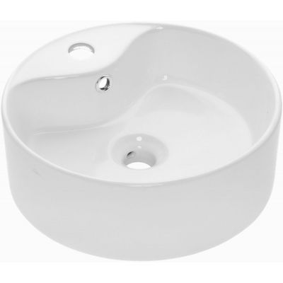 Invena Granada umywalka 41 cm nablatowa okrągła biała CE-44-001