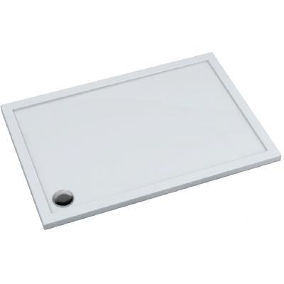 Schedpol Corrina New brodzik 180x75 cm prostokątny kompozyt Stonicryl biały 3.4384