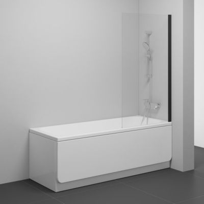 Ravak Nexty parawan nawannowy 80 cm 1-częściowy czarny/transparent 7O840300Z1
