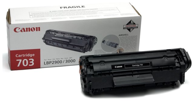 Oryginał Toner Canon CRG703 do LBP-2900 LBP-3000 | 2 500 str. | czarny black, opakowanie zastępcze