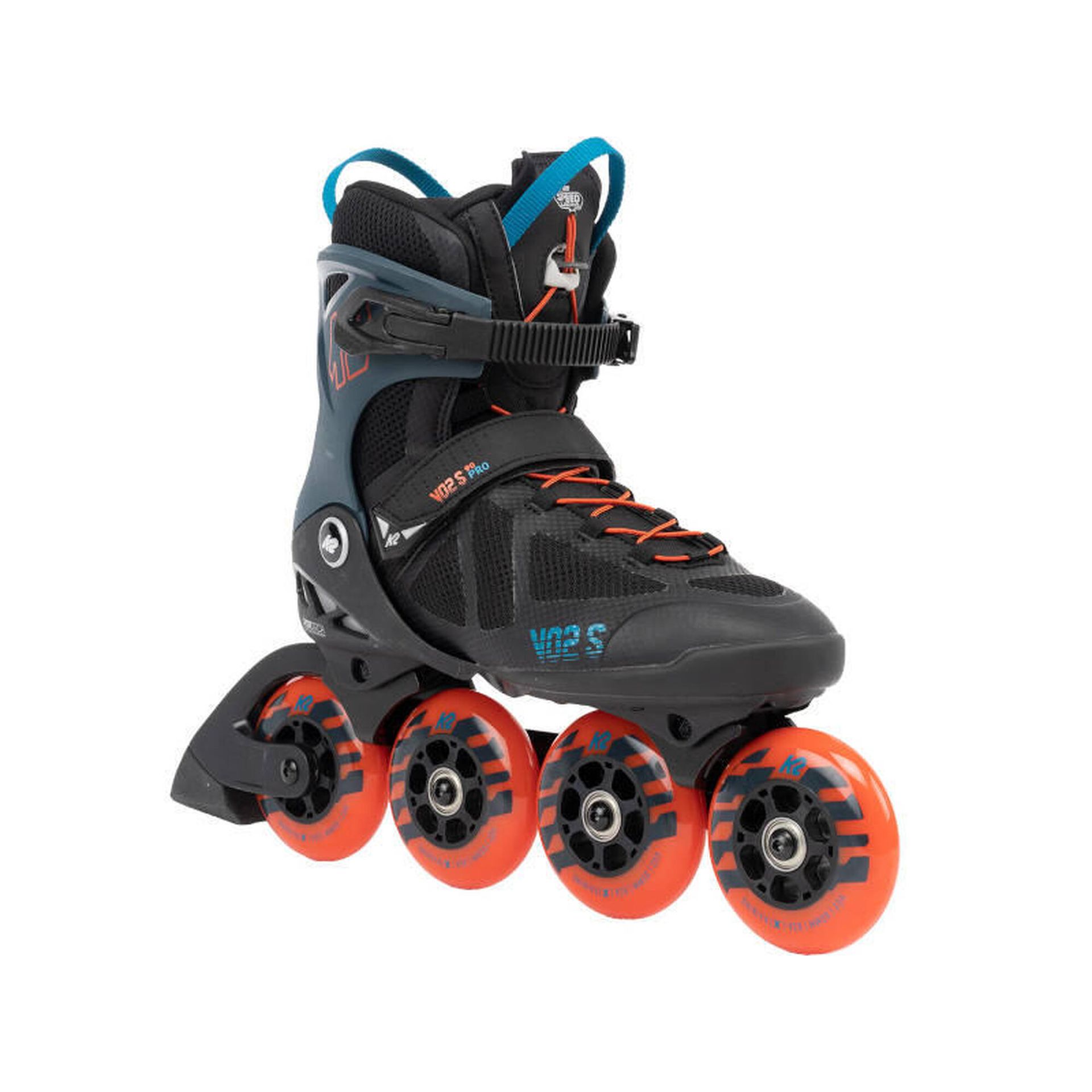 K2 Skate VO2 S 90 unisex łyżworolki dla dorosłych czarne, niebieskie, pomarańczowe 30G0245 30G0245