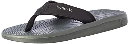 Hurley Męskie klapki M Crest, szary, biały, czarny, 42.5 EU