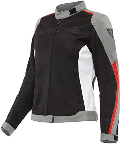 Dainese Hydraflux 2 Air Lady D-Dry kurtka, wodoodporna kurtka motocyklowa, damska, czarny/grafitowo-szary/lawa czerwona, 48