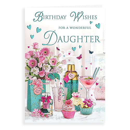 Tradycyjna kartka urodzinowa dla córki - 23 x 15 cm - Regal Publishing