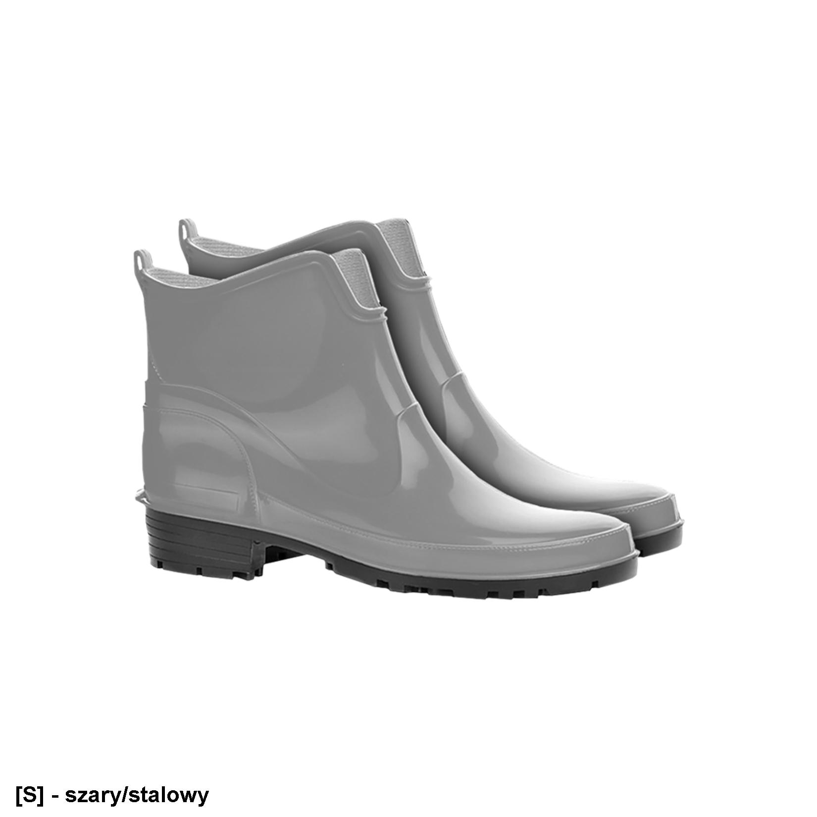 BLELKE - buty damskie krótkie typu kalosz ELKE, PCV, damskie, wodoszczelne - 2 kolory - 36-42.