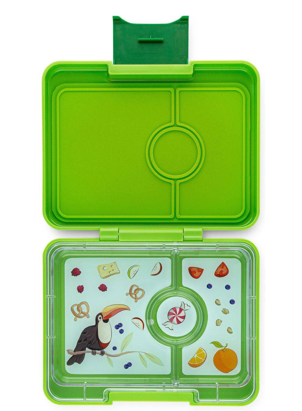 Śniadaniówka / lunchbox dziecięcy Yumbox Snack - lime green/ tucan tray