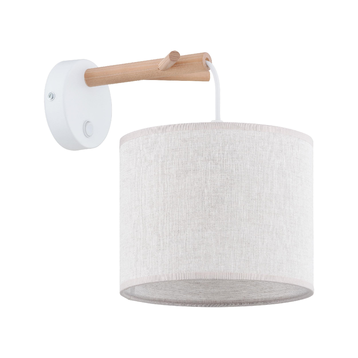 TK Lighting 6555 Albero Len 1x60W Kinkiet biały brązowy szary