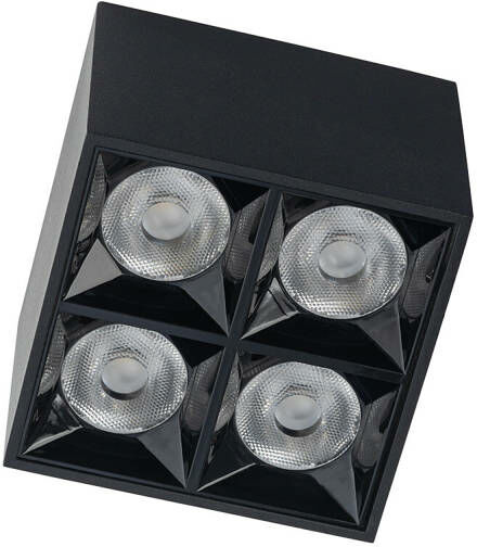 Kwadratowa oprawa natynkowa MIDI LED 16W 4000K neutralna czarny