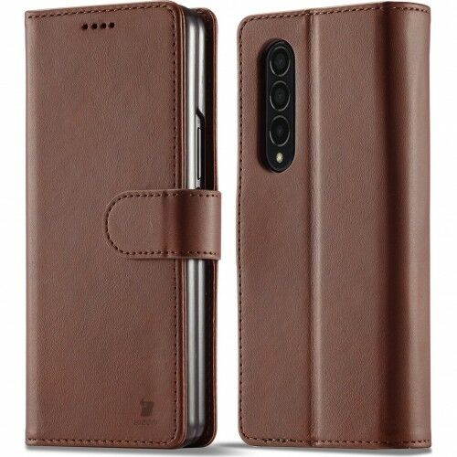 Bizon Etui Case Wallet do Galaxy Z Fold4 ciemnobrązowe