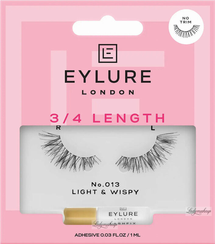 EYLURE - 3/4 LENGTH - NR 013 - LIGHT & WISPY - Rzęsy na pasku z klejem - 70375K