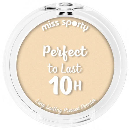 MISS SPORTY Perfect To Last 10h długotrwały puder w kamieniu 010 Porcelain 9g