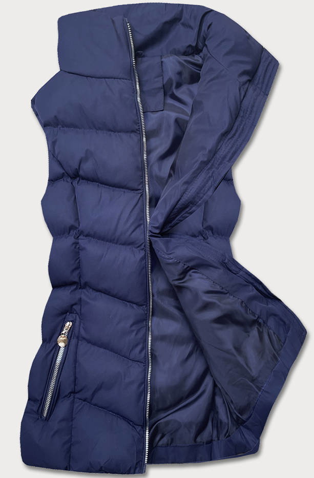 PUCHOWY BEZRĘKAWNIK DAMSKI GRANAT (5M719-215) - J.STYLE