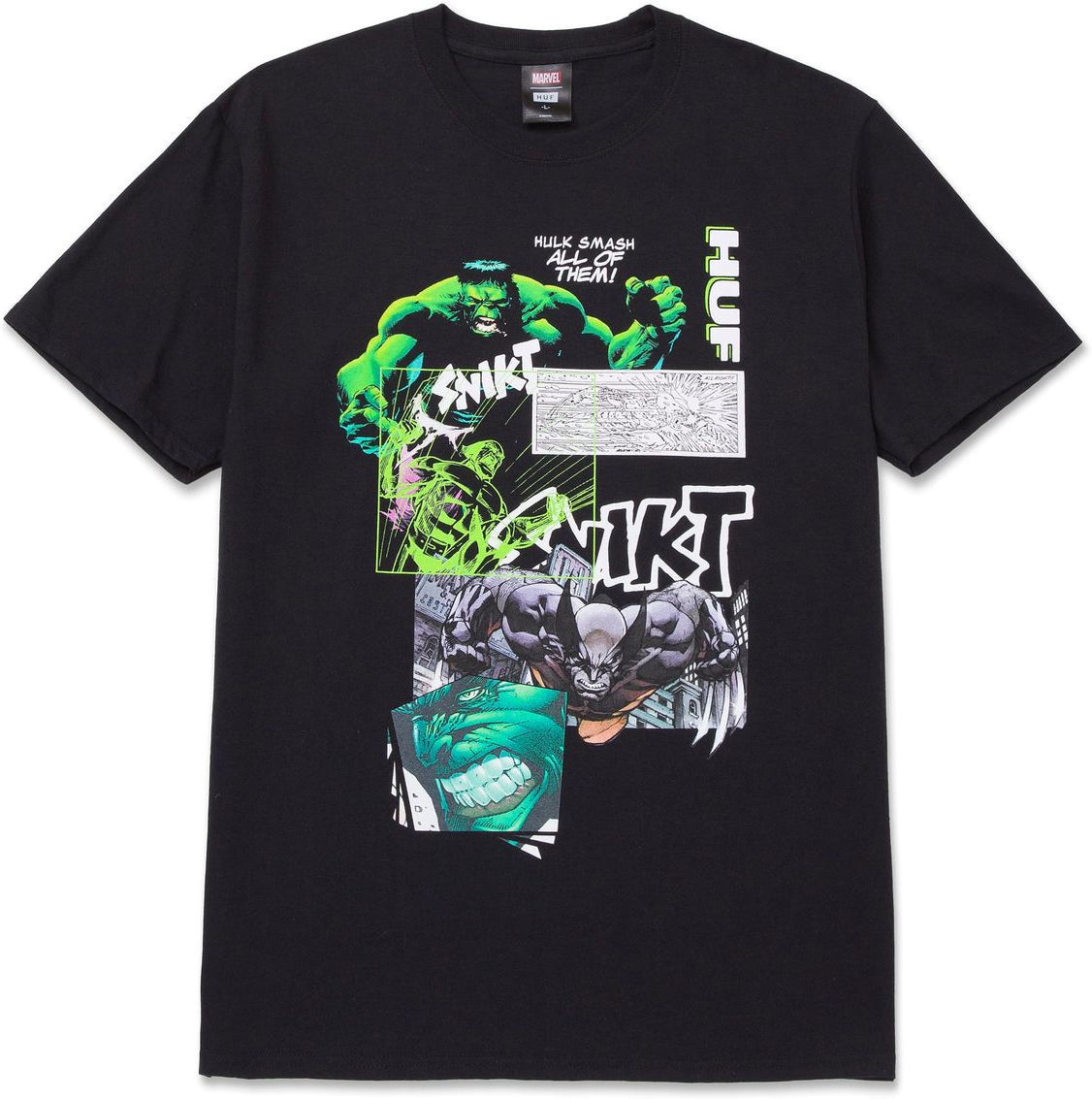 t-shirt męski HUF SMASH UP TEE Black