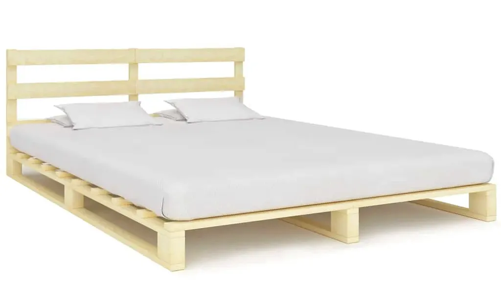 Podwójne łóżko z palet S1-K32