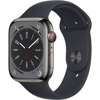 Apple Watch 8 Cellular 45mm Grafitowy z opaską sportową w kolorze północ