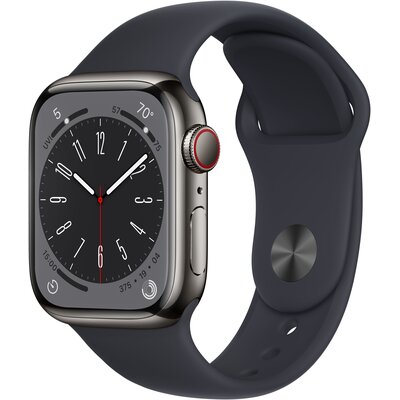 Apple Watch 8 GPS  +Cellular 41mm Stalowy MNJJ3WB/A Grafitowy