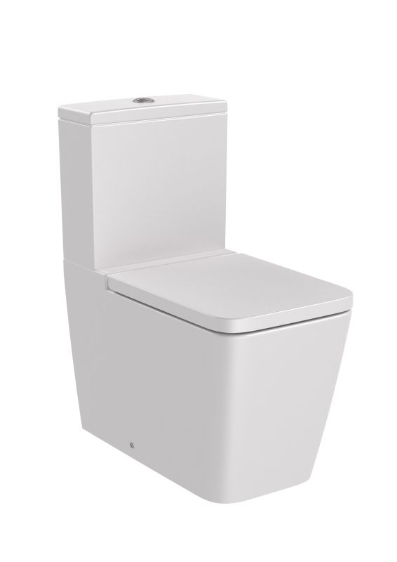 Roca Inspira Toaleta WC stojąca 64,5x37,5 cm kompaktowa bez kołnierza perłowa A342536630