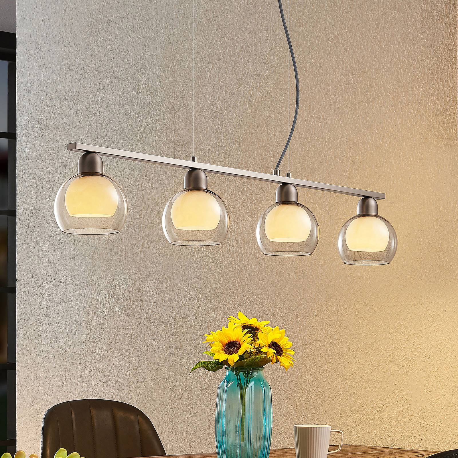 Lucande Kaiya lampa wisząca, 4-punktowa