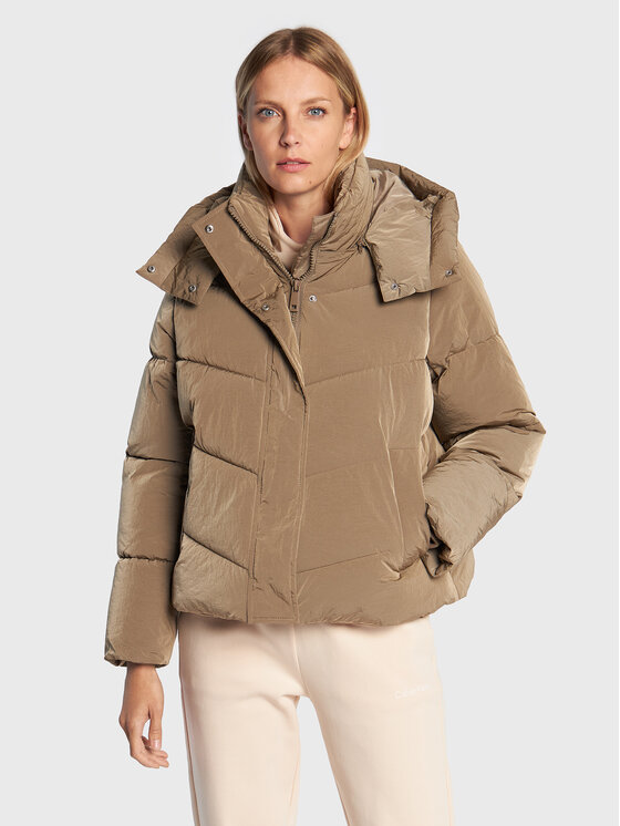 Calvin Klein Kurtka puchowa K20K204693 Beżowy Regular Fit