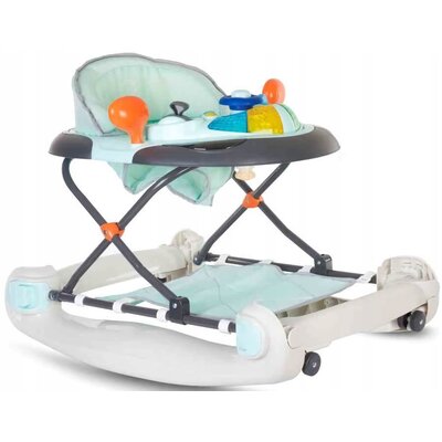 Sun Baby Chodzik kołyska z kierownicą - niebiesko szary B01.022.1.2