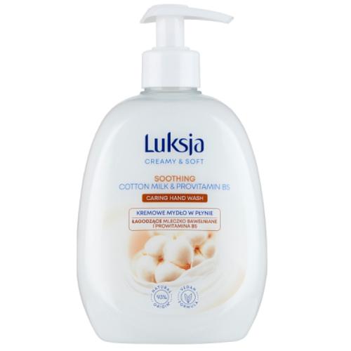 LUKSJA Creamy & Soft Kremowe mydło w płynie Mleczko bawełniane i prowitamina B5, 500ml
