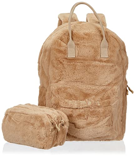 NAME IT Damski plecak z futerkiem Nkfnili 2P, beżowy, Keine angabe, BEŻOWY