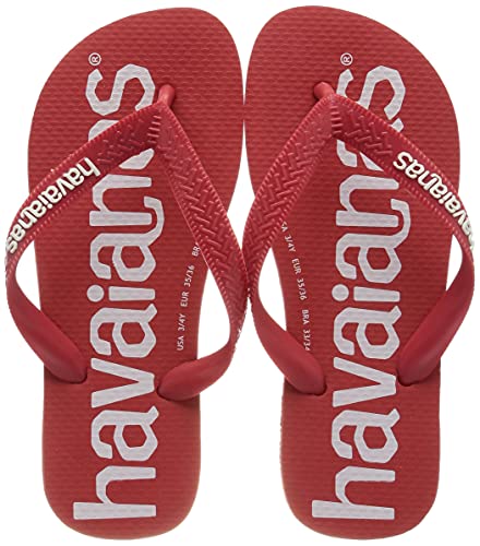 Havaianas Unisex Top Logomania 4144264 japonki dziecięce, rubinowy (Ruby Red), 33/34 EU
